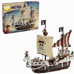 Onepiece Adventure Pirate Ship Building Set - Brown and White